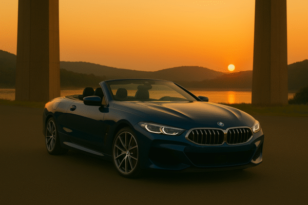 BMW 840i Cabrio (Dark Blue, White)